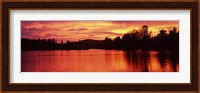 Lake at sunset, Vermont, USA Fine Art Print
