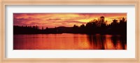 Lake at sunset, Vermont, USA Fine Art Print