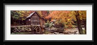 Glade Creek Grist Mill with Autumn Trees, Babcock State Park, West Virginia Fine Art Print
