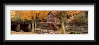 Power station in a forest, Glade Creek Grist Mill, Babcock State Park, West Virginia, USA Fine Art Print