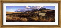 Fence with mountains in the background, Colorado Fine Art Print