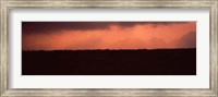 Silhouette of a mountain range at dusk, Teton Range, Grand Teton National Park, Wyoming, USA Fine Art Print