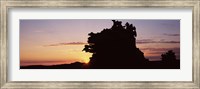 Silhouette of cliffs at sunset, Fantasy Canyon, Uintah County, Utah, USA Fine Art Print