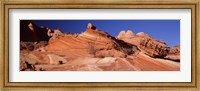 Rock formations on an arid landscape, Coyote Butte, Vermillion Cliffs, Paria Canyon, Arizona, USA Fine Art Print