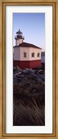 Lighthouse at the coast, Coquille River Lighthouse, Bandon, Coos County, Oregon, USA Fine Art Print