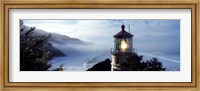 Top of Heceta Head Lighthouse in the Mist, Oregon Fine Art Print