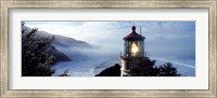Top of Heceta Head Lighthouse in the Mist, Oregon Fine Art Print