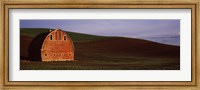 Red Barn in a Field, Palouse, Washington State Fine Art Print
