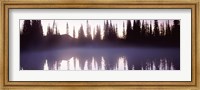 Fog over a lake, Mt Rainier, Pierce County, Washington State Fine Art Print