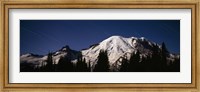 Star trails over mountains, Mt Rainier, Washington State, USA Fine Art Print