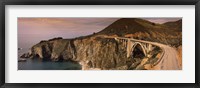 Bridge on a hill, Bixby Bridge, Big Sur, California, USA Fine Art Print