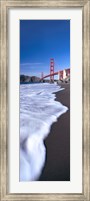 Water surf under a suspension bridge, Golden Gate Bridge, San Francisco Bay, San Francisco, California, USA Fine Art Print