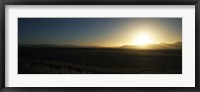 Sunset over mountains, Sossusvlei, Namib Desert, Namibia Fine Art Print