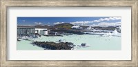 Tourists at a spa lagoon, Blue Lagoon, Reykjavik, Iceland Fine Art Print