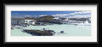 Tourists at a spa lagoon, Blue Lagoon, Reykjavik, Iceland Fine Art Print