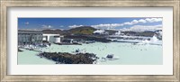 Tourists at a spa lagoon, Blue Lagoon, Reykjavik, Iceland Fine Art Print