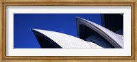 Low angle view of opera house sails, Sydney Opera House, Sydney Harbor, Sydney, New South Wales, Australia Fine Art Print