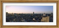 High angle view of a city, Old Havana, Havana, Cuba (Blue and Purple Sky) Fine Art Print