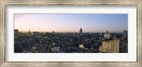 High angle view of a city, Old Havana, Havana, Cuba (Blue and Purple Sky) Fine Art Print