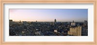 High angle view of a city, Old Havana, Havana, Cuba (Blue and Purple Sky) Fine Art Print