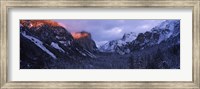 Sunlight falling on a mountain range, Yosemite National Park, California, USA Fine Art Print