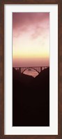 Silhouette of Bixby Bridge, Big Sur, California (vertical) Fine Art Print