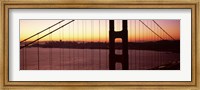 Suspension bridge at sunrise, Golden Gate Bridge, San Francisco Bay, San Francisco, California (horizontal) Fine Art Print