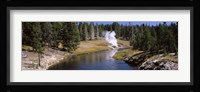 Geothermal vent on a riverbank, Yellowstone National Park, Wyoming, USA Fine Art Print