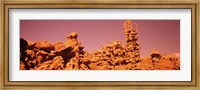 Low angle view of rock formations, The Teapot, Fantasy Canyon, Uintah County, Utah, USA Fine Art Print