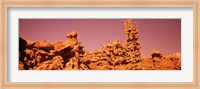 Low angle view of rock formations, The Teapot, Fantasy Canyon, Uintah County, Utah, USA Fine Art Print