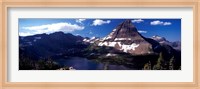 Mountain range at the lakeside, Bearhat Mountain, Hidden Lake, Us Glacier National Park, Montana, USA Fine Art Print