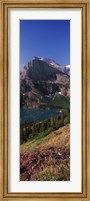Lake near a mountain, US Glacier National Park, Montana, USA Fine Art Print