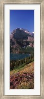 Lake near a mountain, US Glacier National Park, Montana, USA Fine Art Print