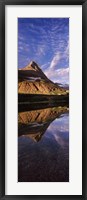 Reflection of a mountain in a lake, Alpine Lake, US Glacier National Park, Montana, USA Fine Art Print