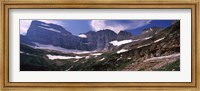 Snow on mountain range, US Glacier National Park, Montana, USA Fine Art Print
