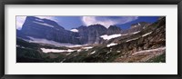 Snow on mountain range, US Glacier National Park, Montana, USA Fine Art Print