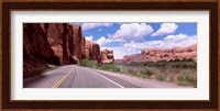 Highway along rock formations, Utah State Route 279, Utah, USA Fine Art Print