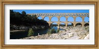 Aqueduct across a river, Pont Du Gard, Nimes, Gard, Languedoc-Rousillon, France Fine Art Print