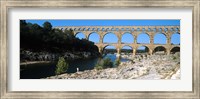 Aqueduct across a river, Pont Du Gard, Nimes, Gard, Languedoc-Rousillon, France Fine Art Print