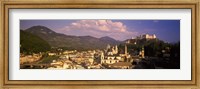 High angle view of a city, Salzburg, Austria Fine Art Print