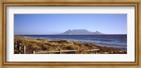 Sea with Table Mountain in the background, Bloubergstrand, Cape Town, Western Cape Province, South Africa Fine Art Print