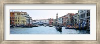 Buildings at the waterfront, Rialto Bridge, Grand Canal, Venice, Veneto, Italy Fine Art Print