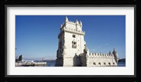 Tower at the riverbank, Belem Tower, Lisbon, Portugal Fine Art Print