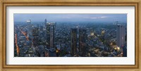 Aerial view of a city, Frankfurt, Hesse, Germany Fine Art Print