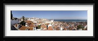 High angle view of a city, Sao Vicente da Fora, Largo das Portas do Sol, Alfama, Lisbon, Portugal Fine Art Print