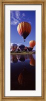 Reflection of Hot Air Balloons, Hot Air Balloon Rodeo, Steamboat Springs, Routt County, Colorado, USA Fine Art Print