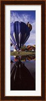 Big Blue Balloon, Hot Air Balloon Rodeo, Steamboat Springs, Routt County, Colorado, USA Fine Art Print