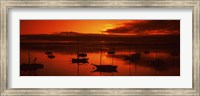 Boats in a bay, Morro Bay, San Luis Obispo County, California, USA Fine Art Print