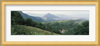 Buildings in a valley, Transylvania, Romania Fine Art Print