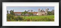 Garden in front of a mission, Mission Santa Barbara, Santa Barbara, Santa Barbara County, California, USA Fine Art Print